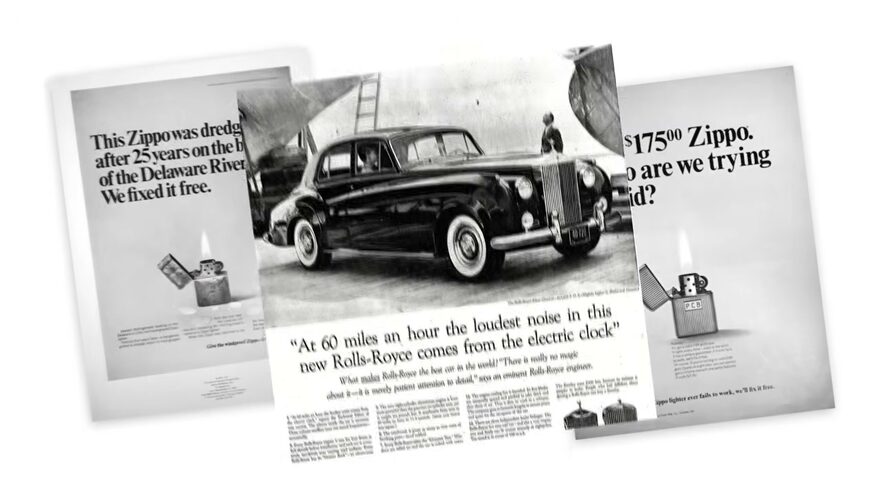 Ogilvy print-era headline ads